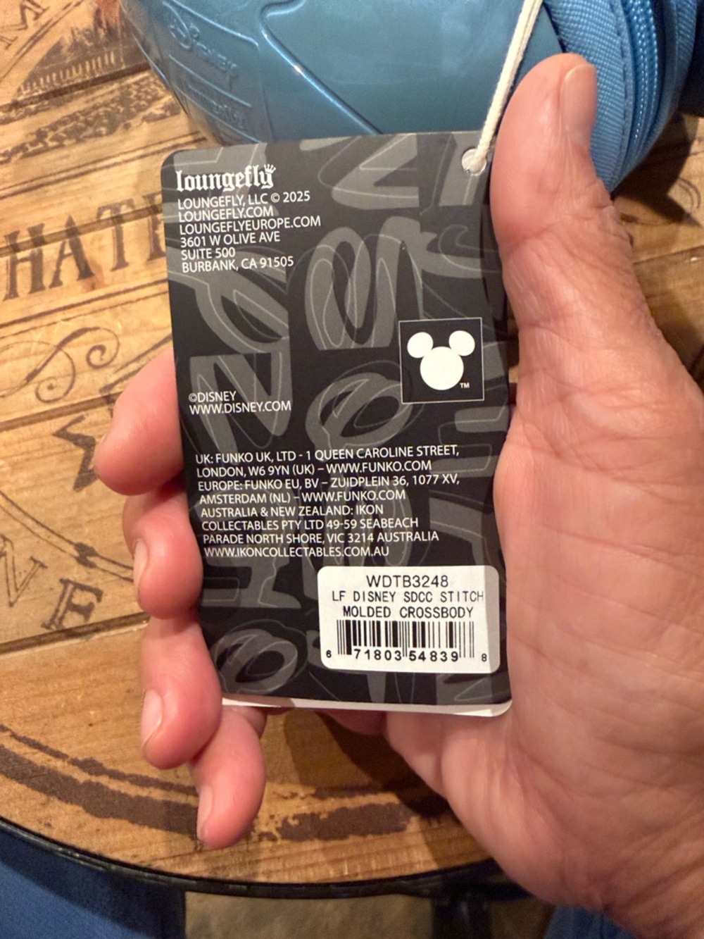Disney Loungefly Limited Edition Black Tag with Comic-Con Sticker - Picture 3 of 7